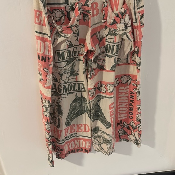 #Boho Overalls in Bunny vintage inspired print - Picture 6 of 13